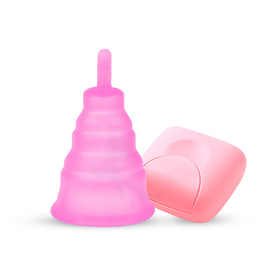 MomDaughts' Collapsible Menstrual Cup With Cute Storage Case.