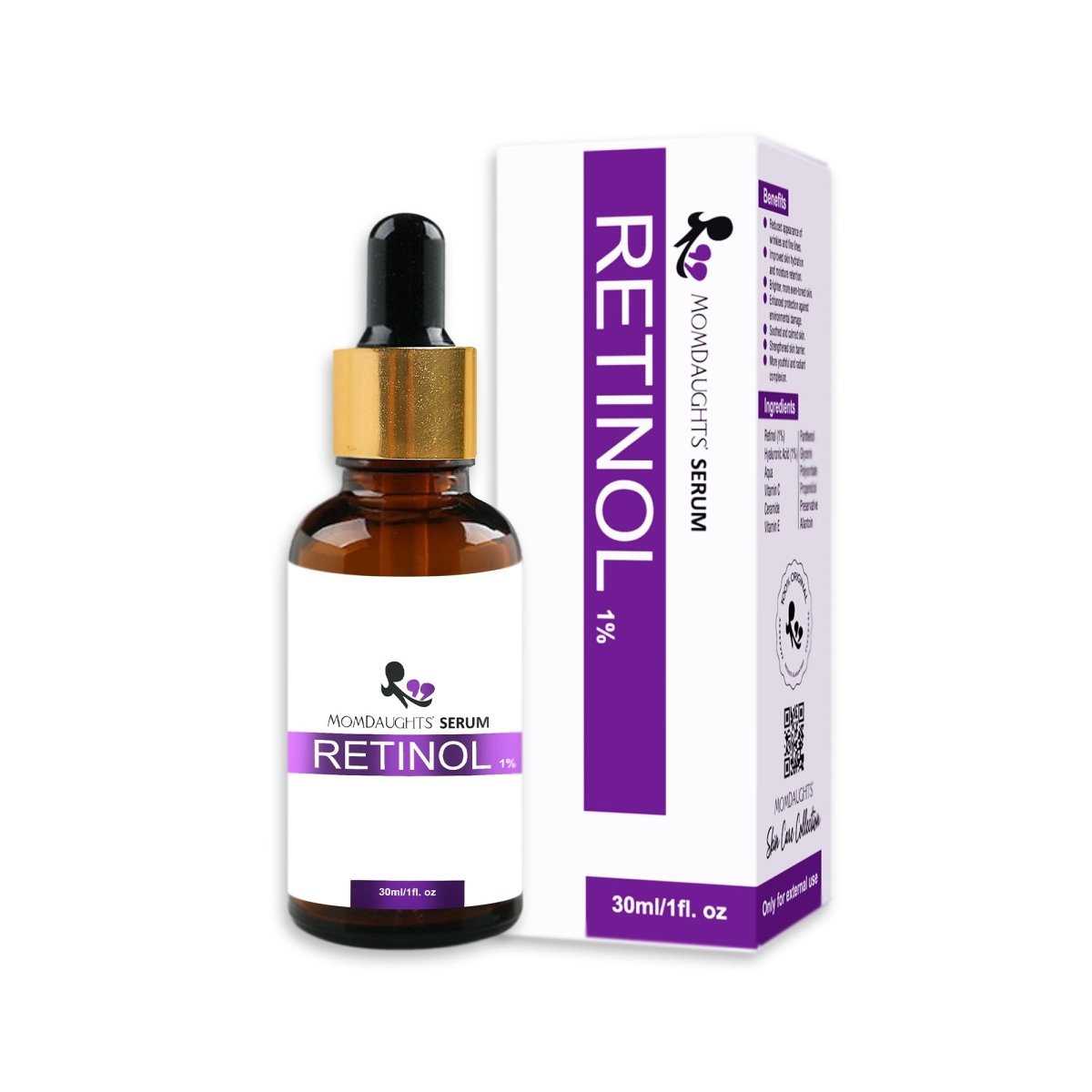 MomDaughts' Retinol Skin Serum: Smooth Skin 30mL.