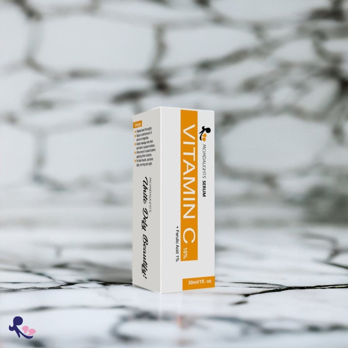 MomDaughts' Vitamin C Ferulic Acid Serum: Hydrated Skin 30mL.