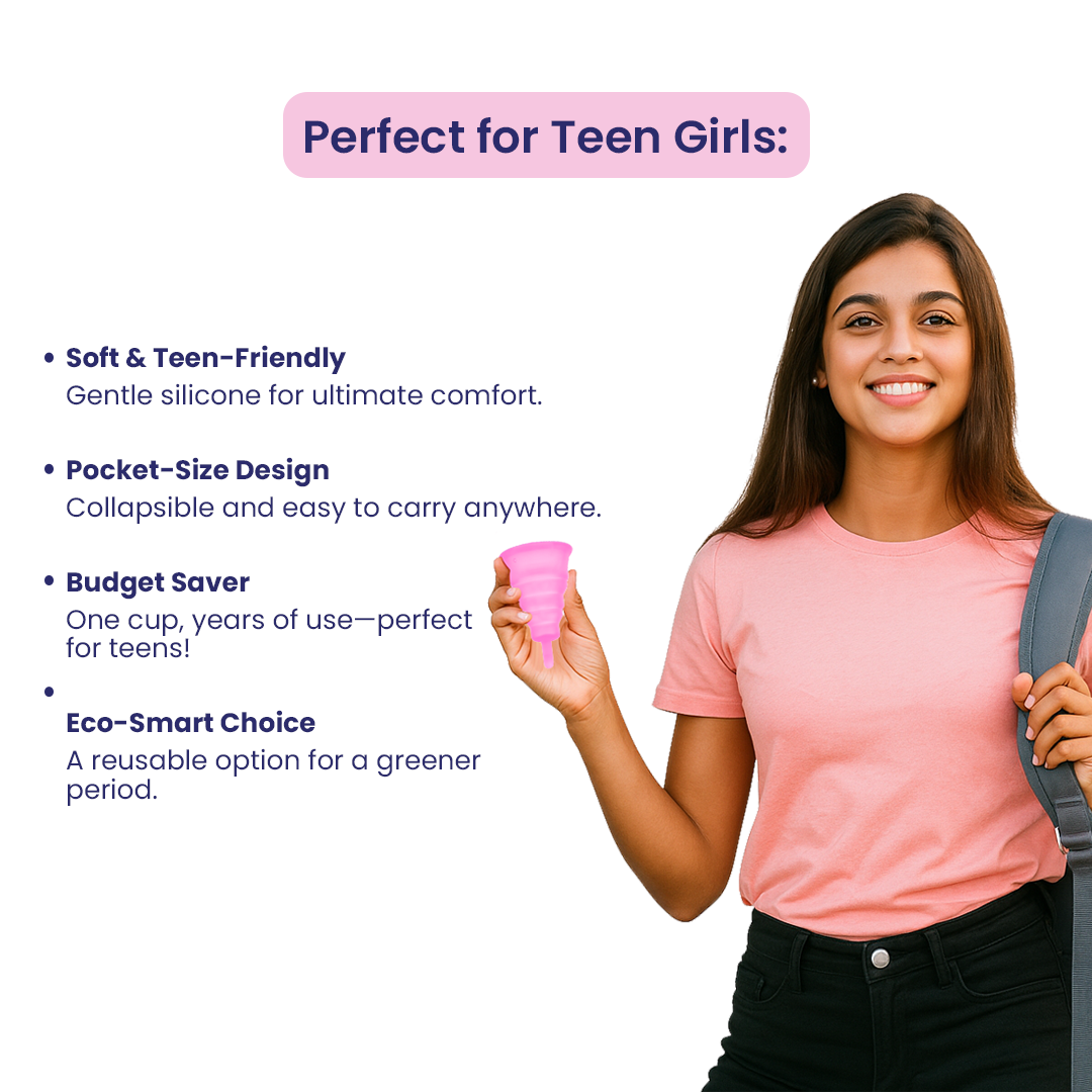 MomDaughts' Collapsible Menstrual Cup With Cute Storage Case