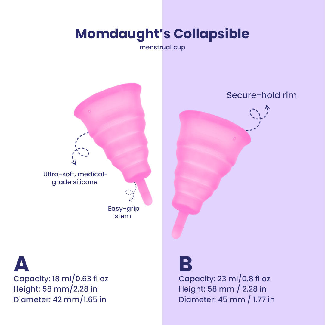 MomDaughts' Collapsible Menstrual Cup With Cute Storage Case