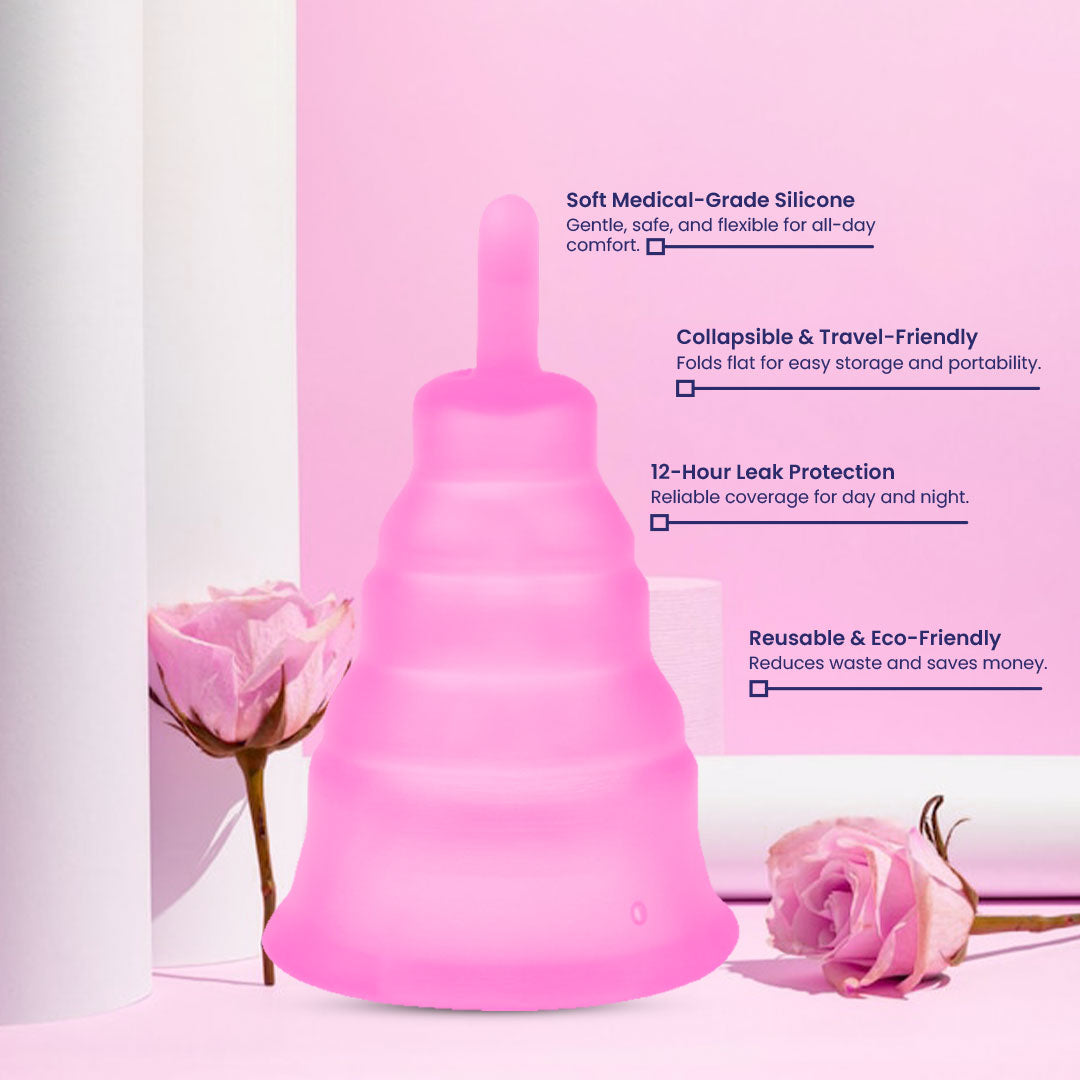 MomDaughts' Collapsible Menstrual Cup With Cute Storage Case