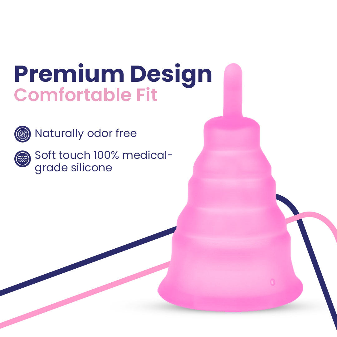 MomDaughts' Collapsible Menstrual Cup With Cute Storage Case