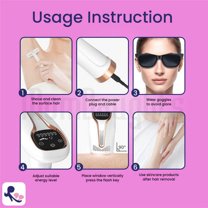 MomDaughts' Premium IPL Hair Remover with Cooling Effect.