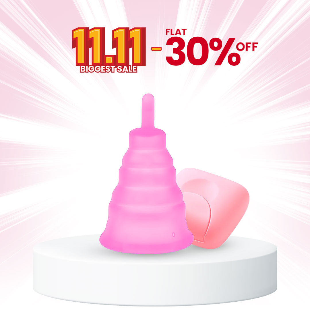 MomDaughts' Collapsible Menstrual Cup With Cute Storage Case