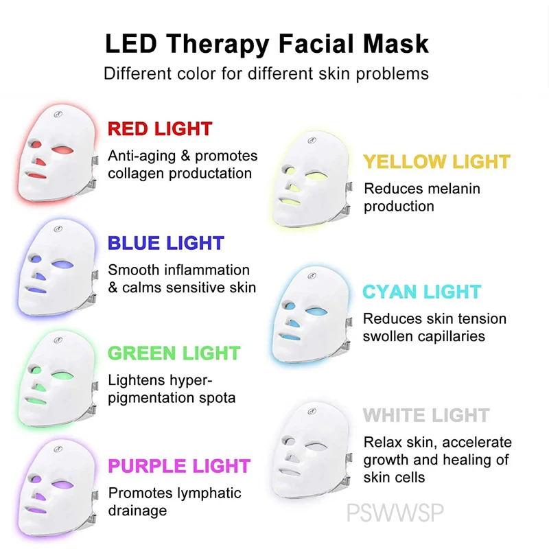 MomDaughts' 7-Color LED Therapy Mask – Skin Rejuvenation & Anti-Aging