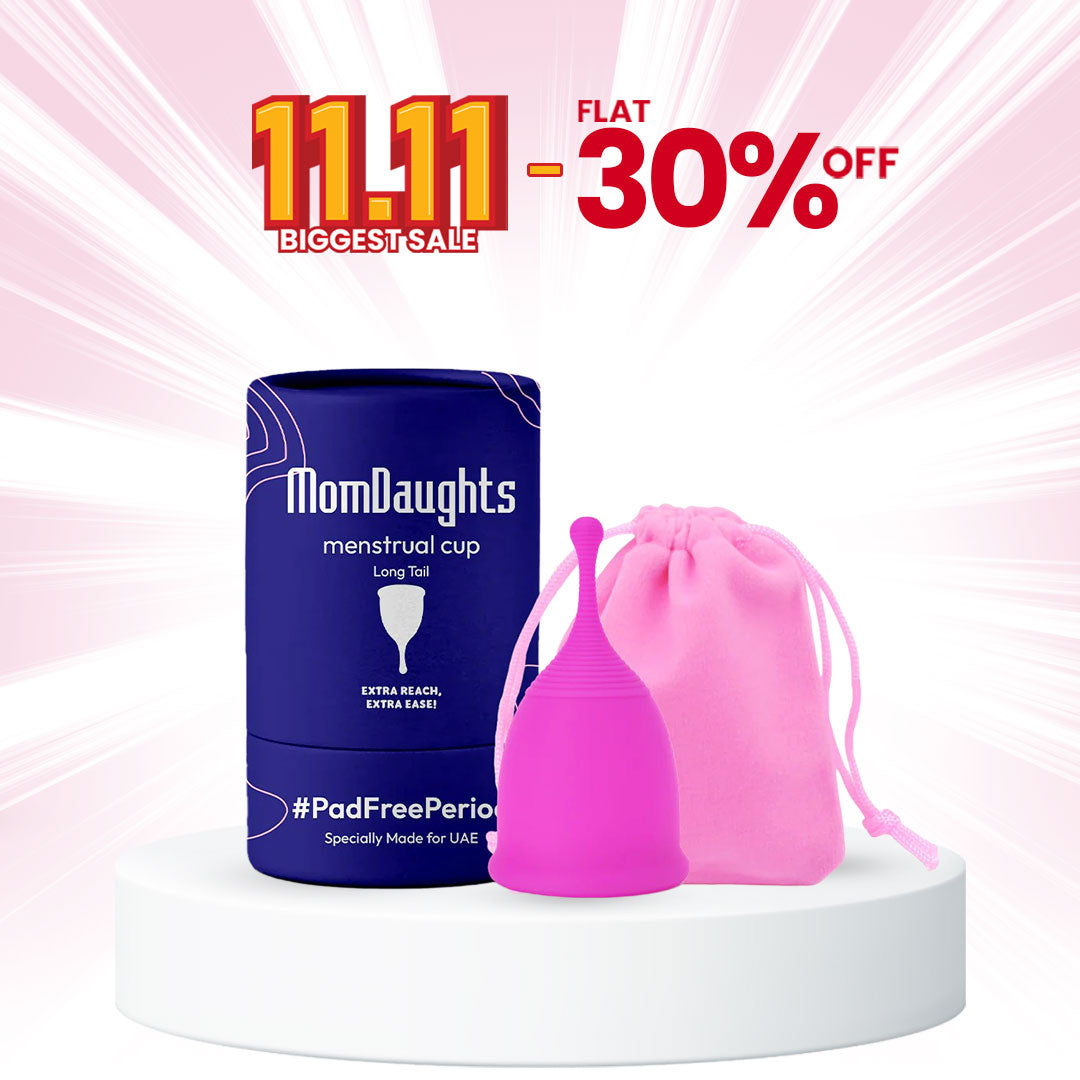 MomDaughts' Long Tailed Menstrual Cup