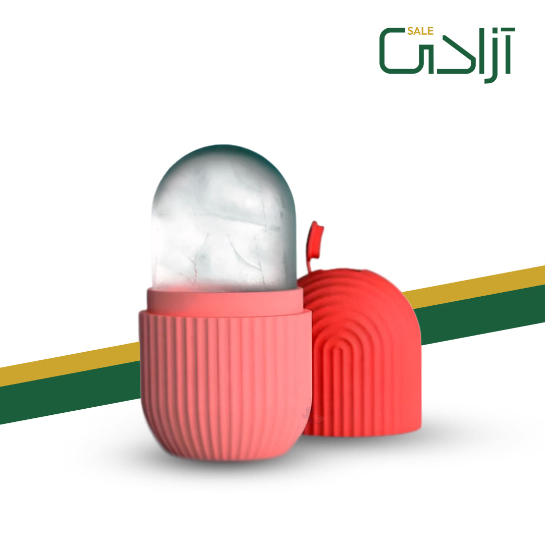 MomDaughts Beauty Ice Roller for skin care, featuring a sleek handheld design for soothing facial massage and cooling skin treatment.
