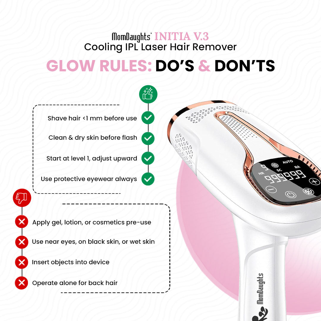 MomDaughts Initia Cooling v3 IPL Laser Hair Remover