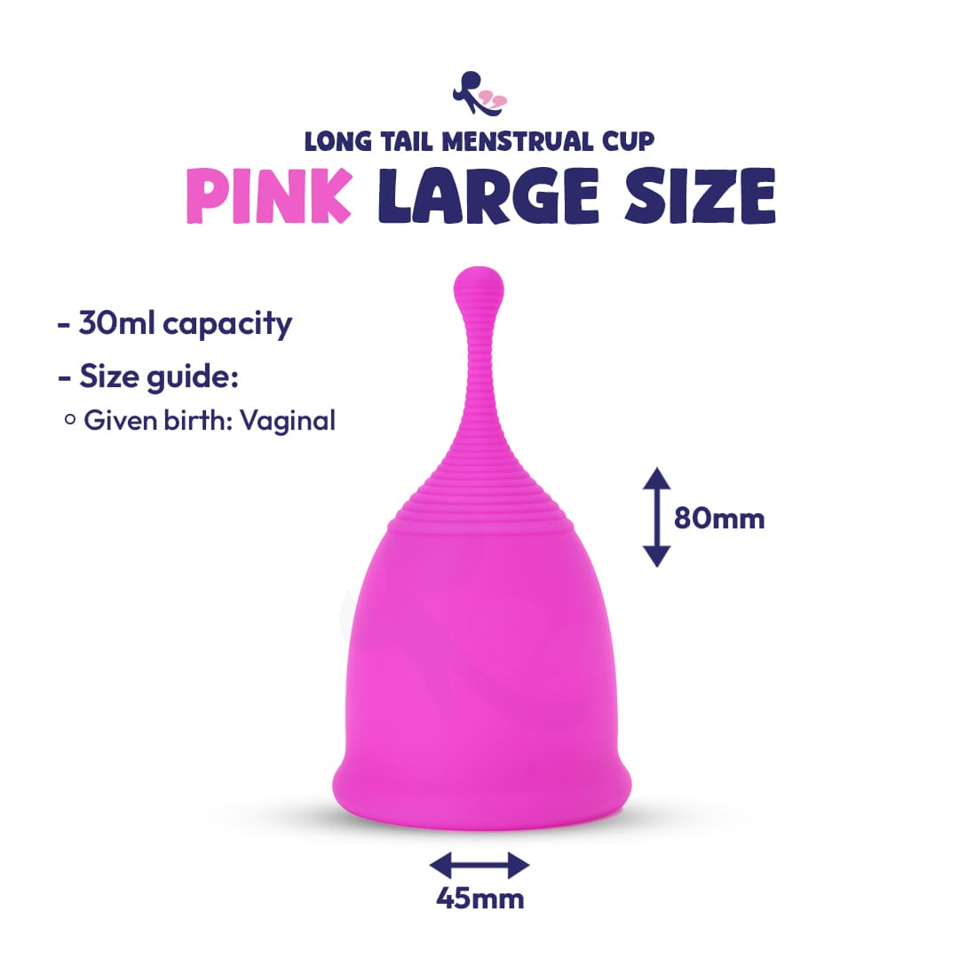 MomDaughts' Long Tailed Menstrual Cup