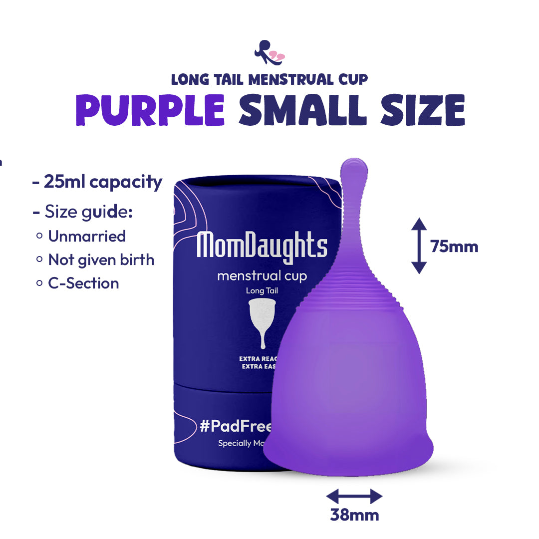 MomDaughts' Long Tailed Menstrual Cup