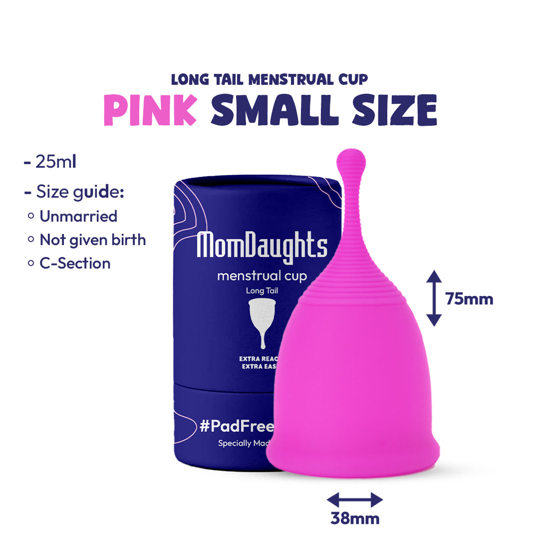 MomDaughts' Long Tailed Menstrual Cup