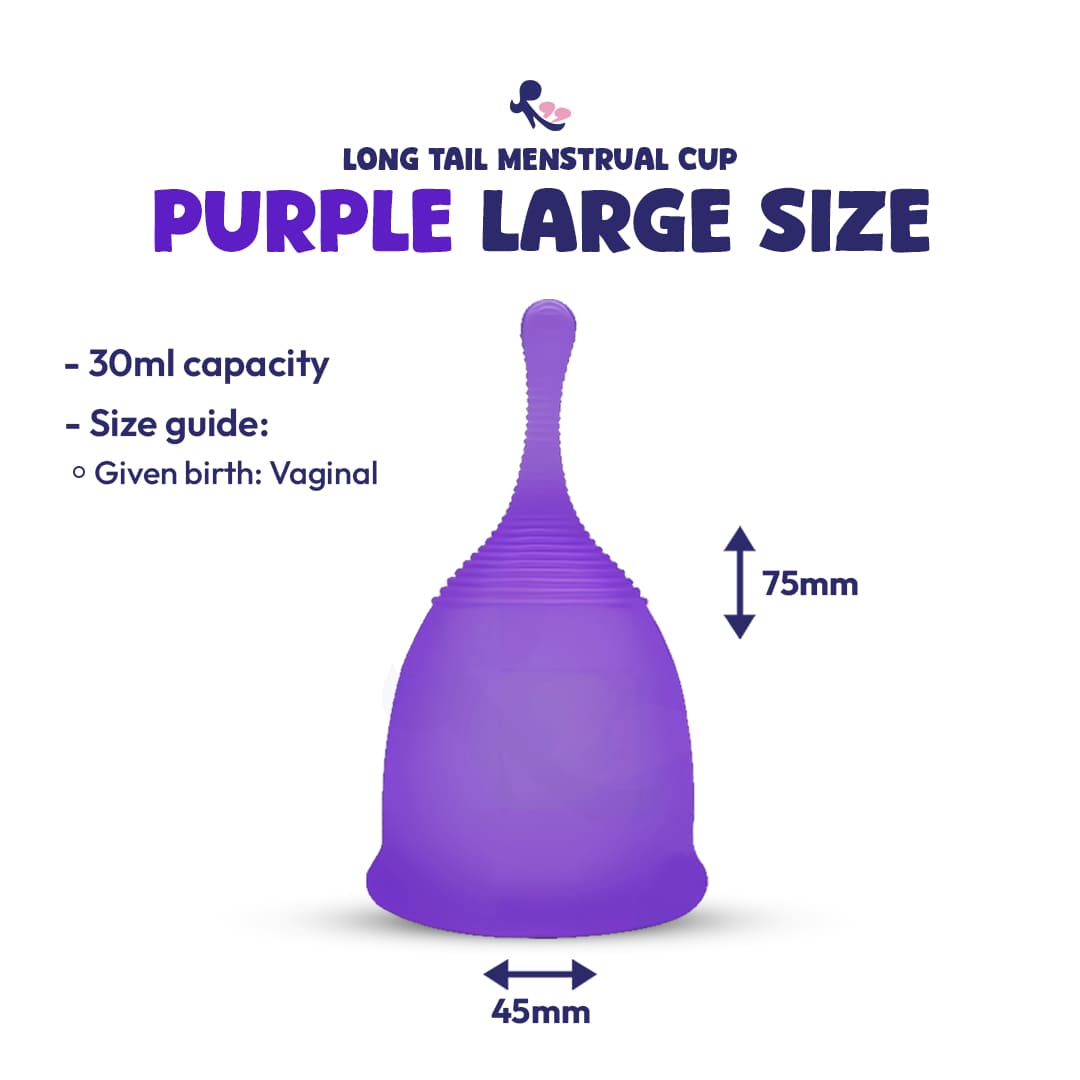 MomDaughts' Long Tailed Menstrual Cup