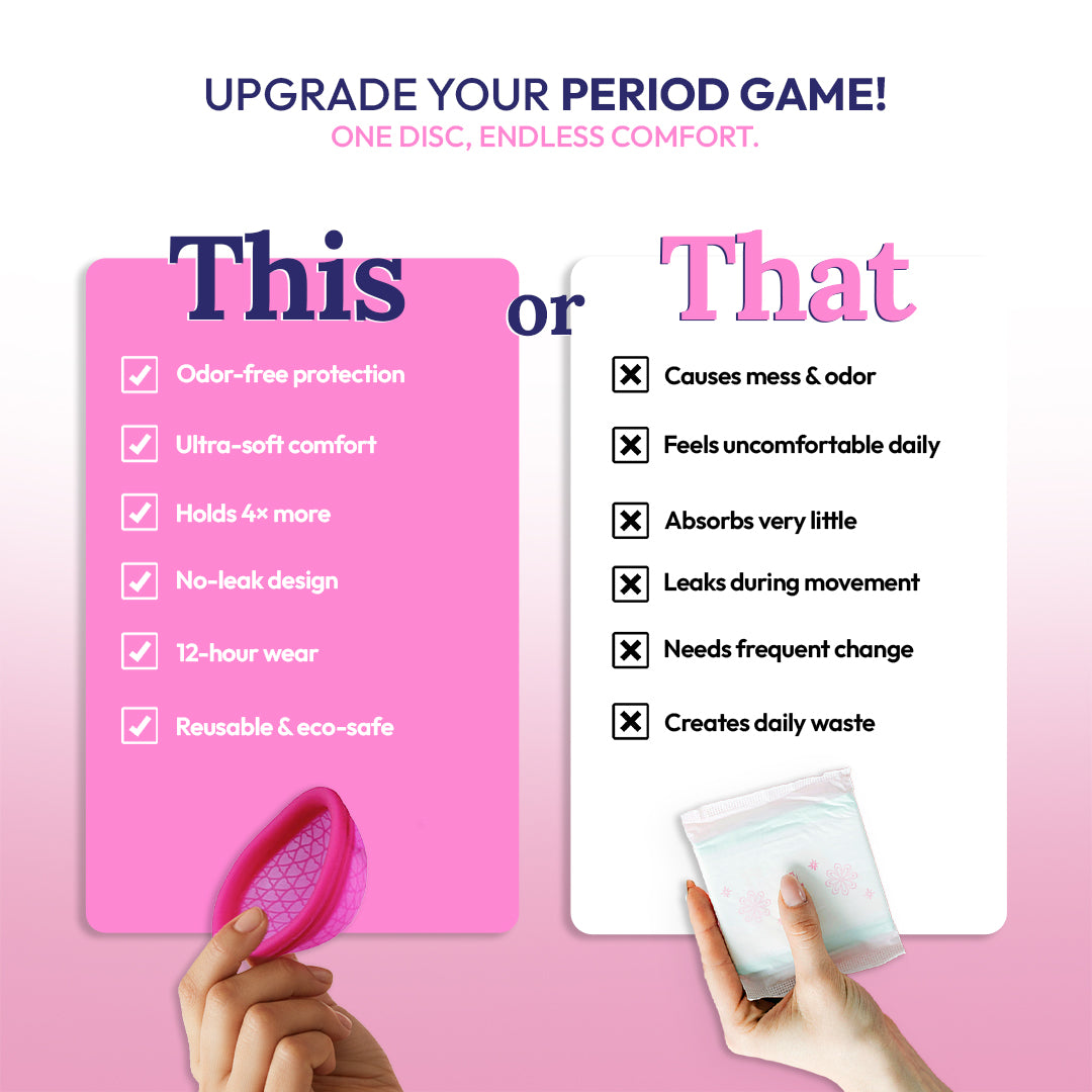 Product comparison chart with 'This' and 'That' options on a pink background