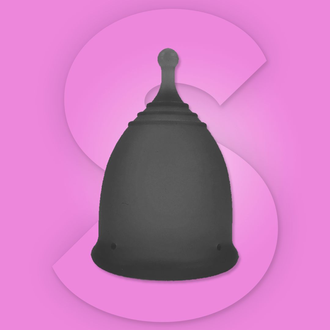MomDaughts’ Short Tailed Menstrual Cup - Black / Small - menstrual cup