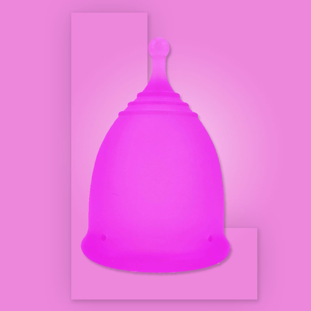 MomDaughts’ Short Tailed Menstrual Cup - Pink / Large - menstrual cup