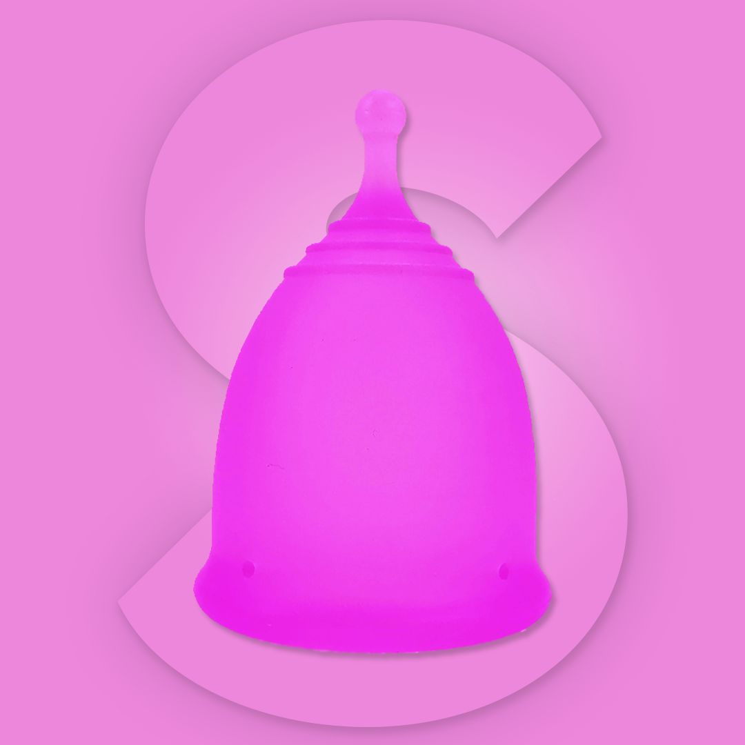 MomDaughts’ Short Tailed Menstrual Cup - Pink / Small - menstrual cup