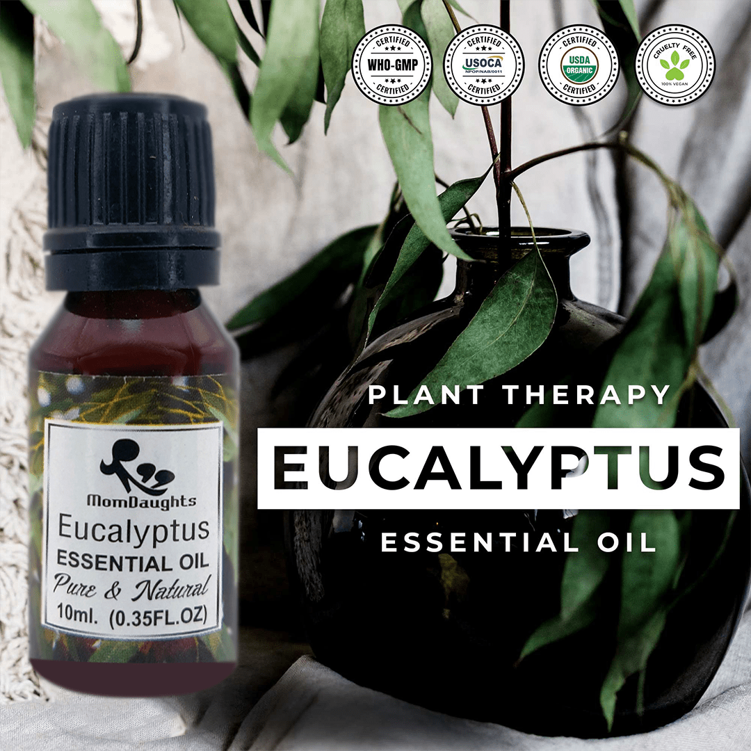 Natural Clear Respiratory MomDaughts' Eucalyptus 100% Natural & Pure Essential Oil Soothing Aromatherapy Blend - MomDaughts
