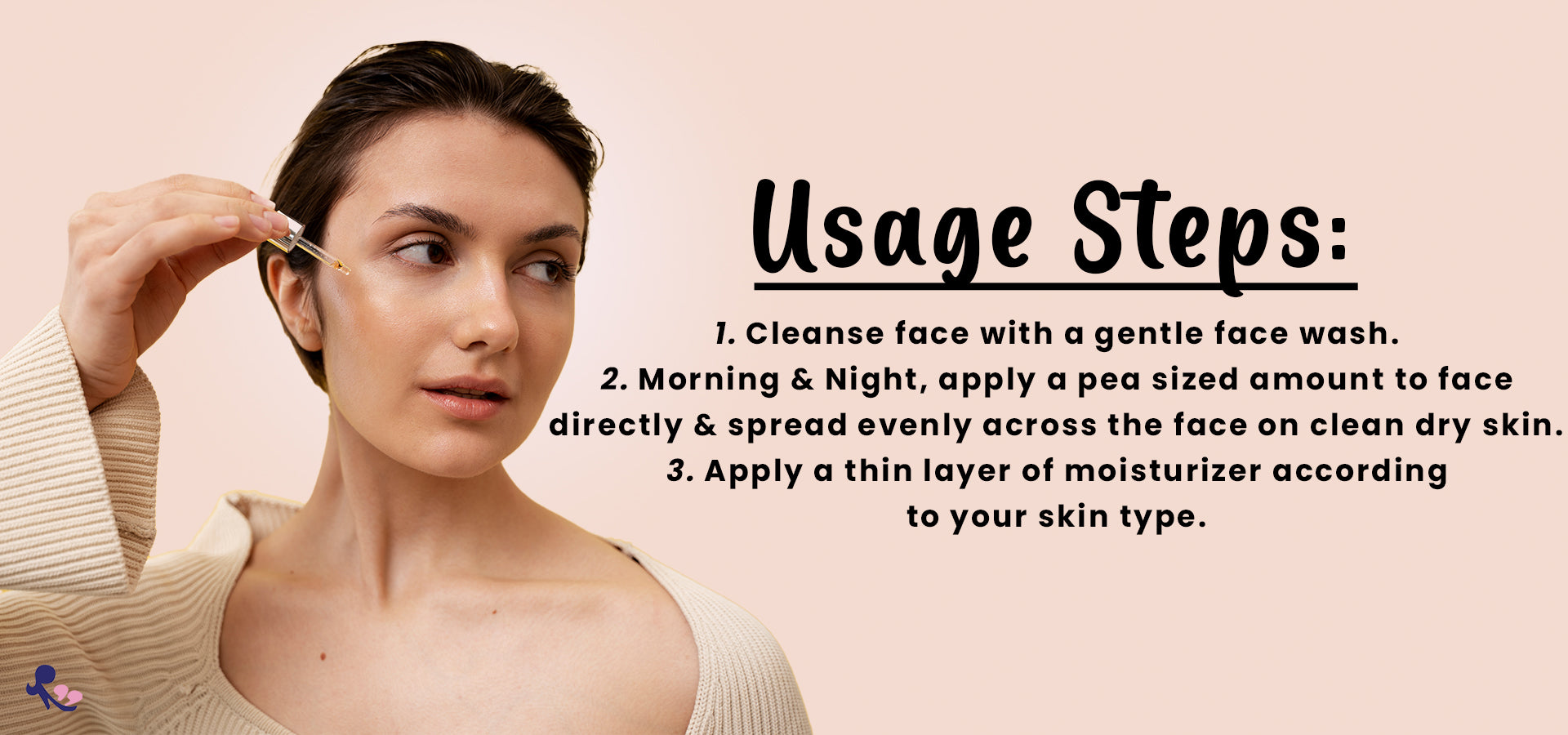 How to apply skin serum | Usage steps by MomDaughts'