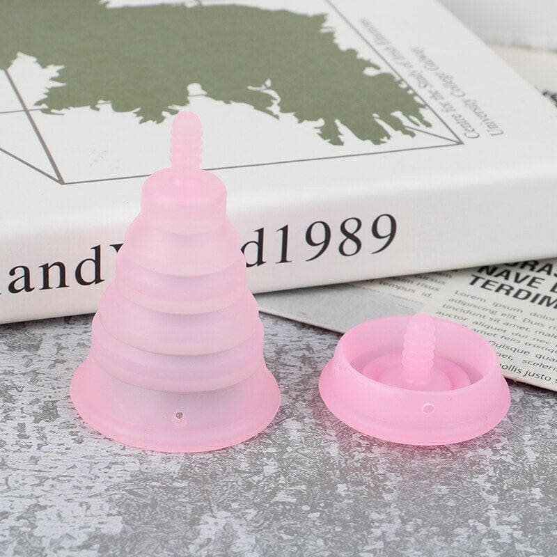 MomDaughts' Collapsible Menstrual Cup With Cute Storage Case.