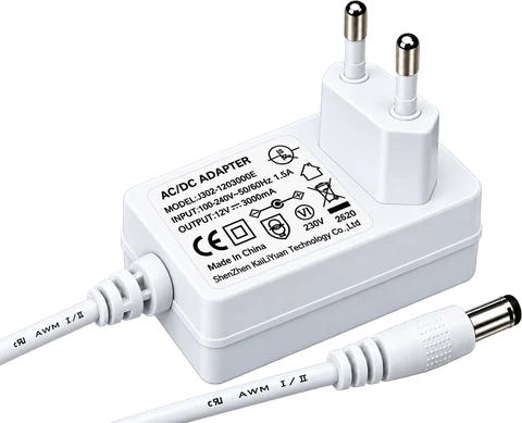 Indulge power adapter, 12 V, with plug and DC connector